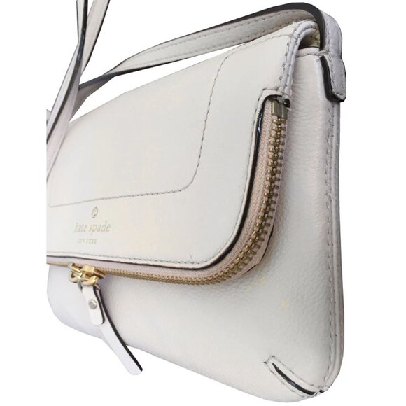 Kate Spade Mariana Mansfield Gray Leather Pebbled Crossbody Bag - Picture 2 of 9